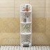 4-Tier Wood Plastic Bathroom Storage Corner Shelf Rack Organizer